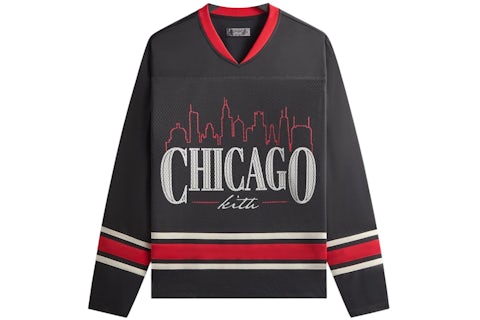Kith Chicago Long Sleeve Malik Jersey Black Men's FW25 US