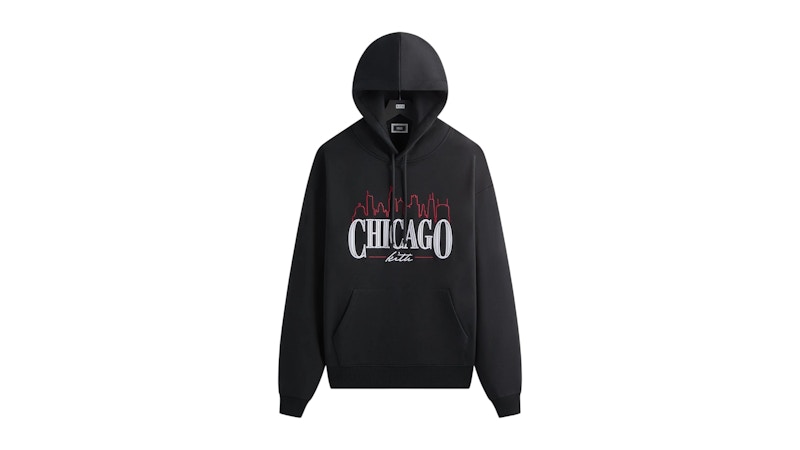 Pre-owned Kith Men's Chicago Nelson Hoodie In Black