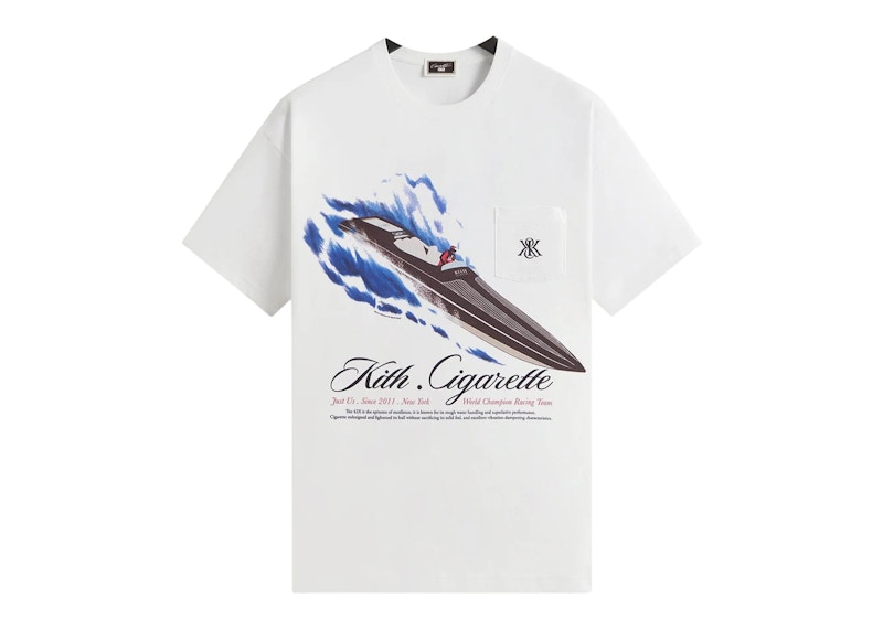 Kith Cigarette Racing 42X Vintage Tee White Men's - SS25 - US