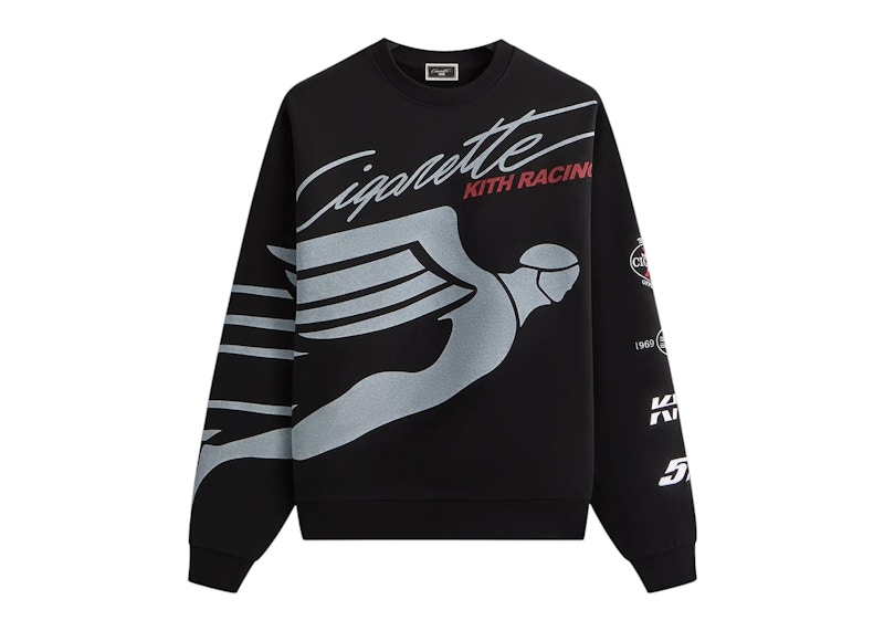 Pre-owned Kith Men's Cigarette Racing 515 Nelson Crewneck Sweatshirt In Black