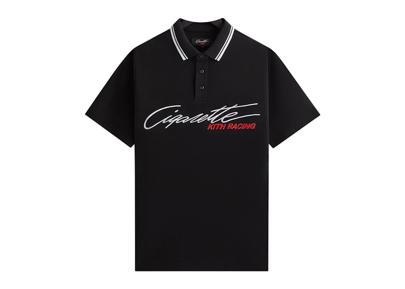 polo cigarettes Kith Cigarette Racing Pique Polo Black Men's - SS25