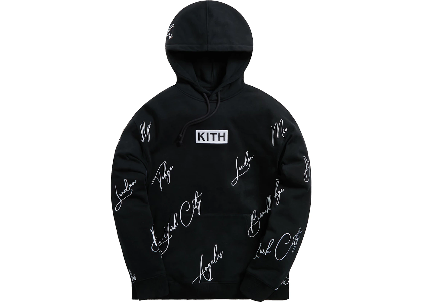 Kith City Script Hoodie Black Men's - FW21 - US