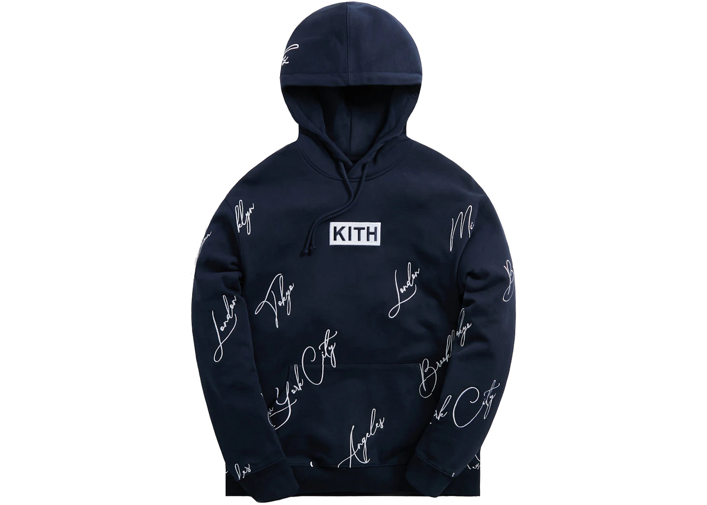Kith City Script Hoodie Nocturnal Men's - FW21 - US