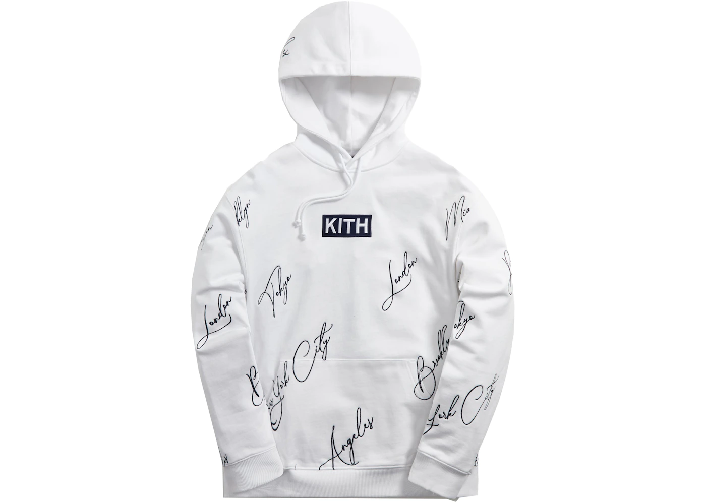 Kith City Script Hoodie White Men's - FW21 - US