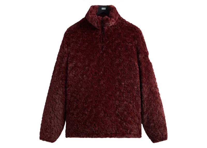 Kith Claremont Shaggy Sherpa Quarter Zip Magma 男装- FW23 - CN