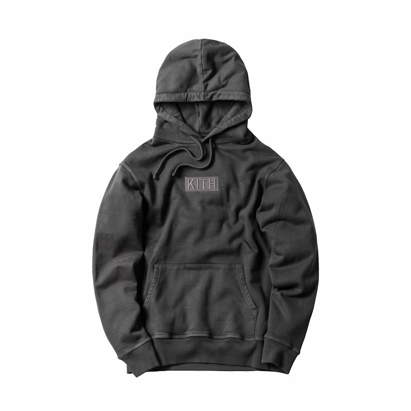 Kith Classic Logo Hoodie Battleship Grey Men's - FW17 - US