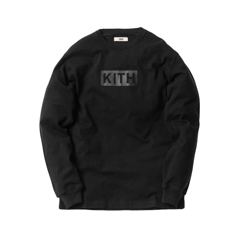 Kith Classic Logo LS Tee Triple Black Men's - FW17 - US