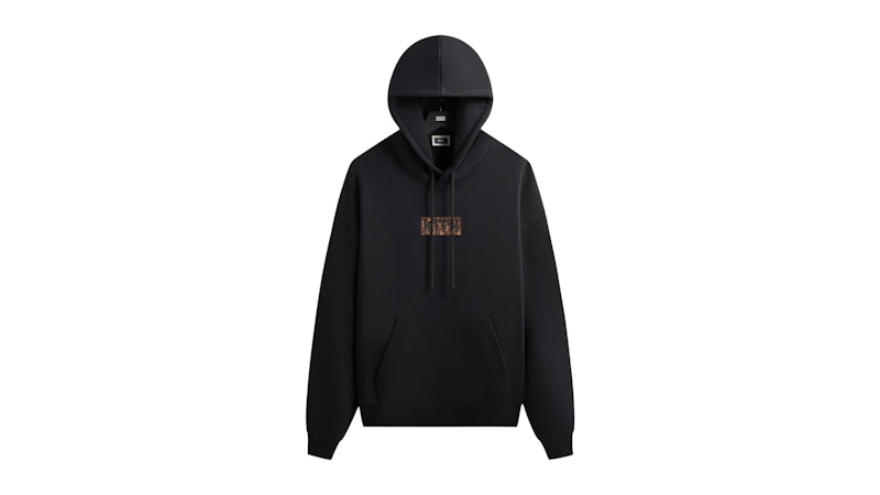 Kith Classic Logo Leopard Applique Nelson Hoodie (SS26) Black
