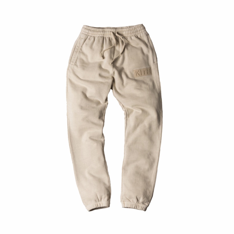 Kith Classic Logo Sweatpant Sand Men's - FW17 - GB