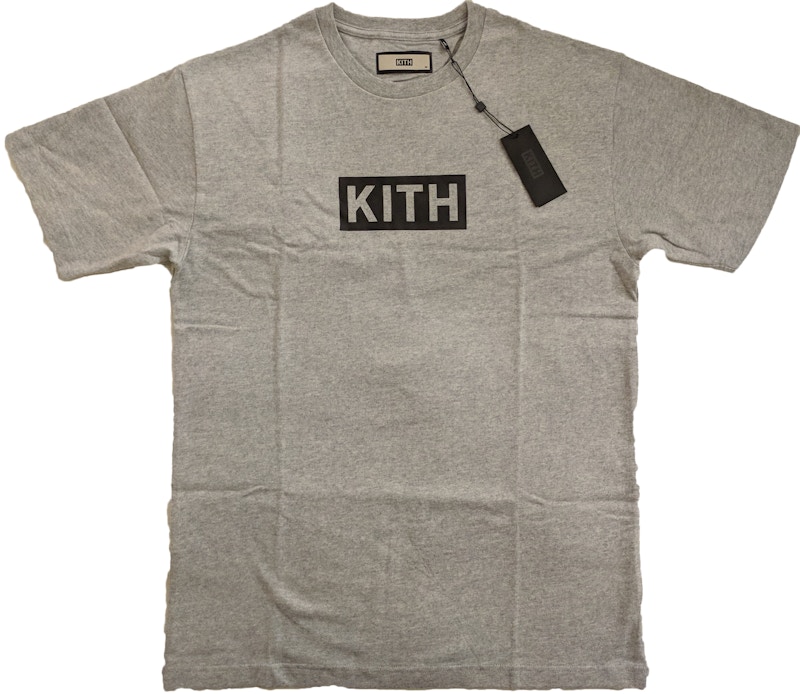 Kith Classic Logo Tee Heather Grey/Black Men's - SS18 - GB