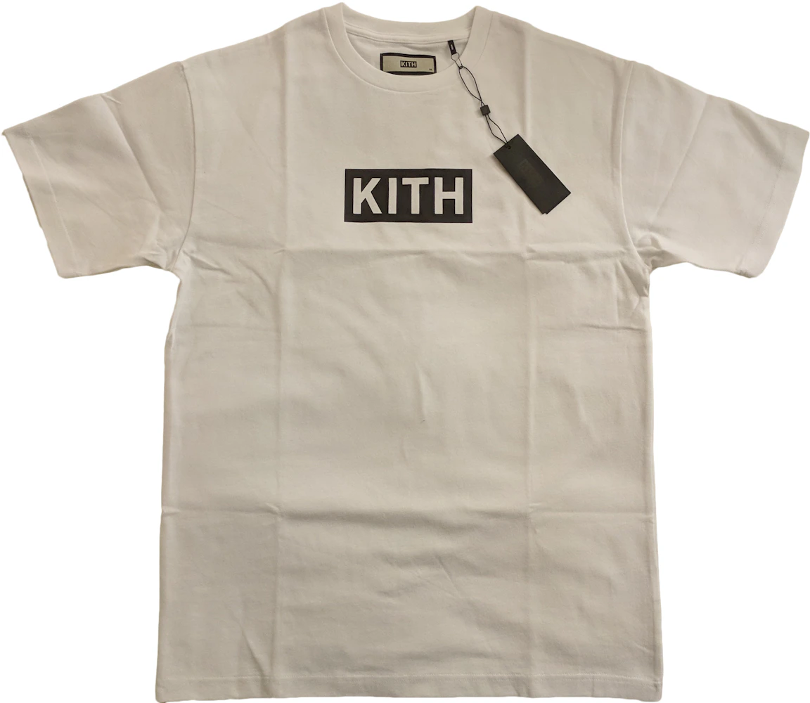 Kith Classic Logo Tee White/Black Men's - SS18 - GB