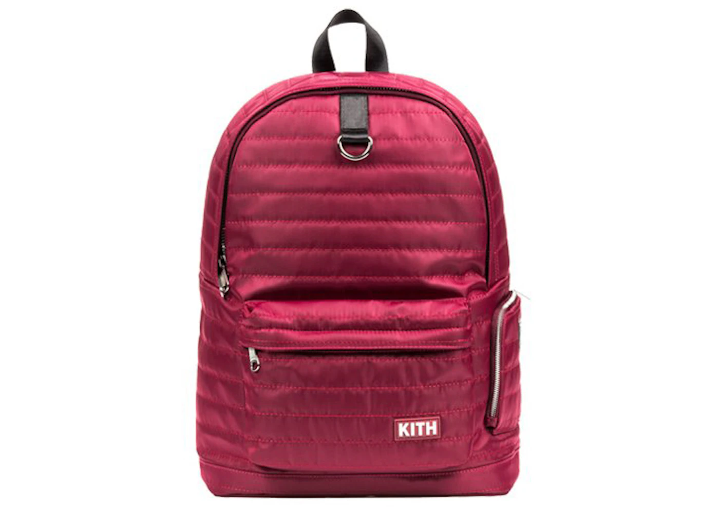 Kith Classics Quilted Backpack Burgundy - US