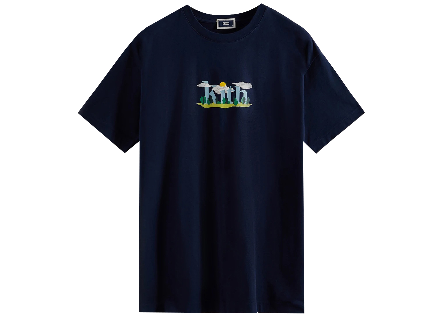 Kith Cloud Serif Logo Tee Nocturnal Men's - SS22 - US