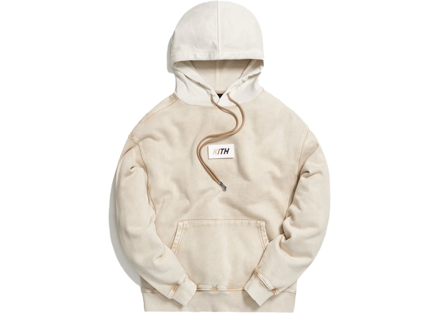 Kith Color Blocked Crystal Wash Williams Hoodie White Pepper Men's ...