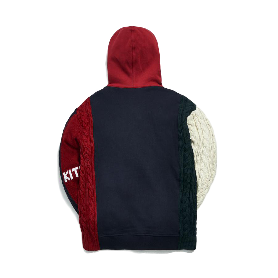 Kith Colorblock Adam Combo Knit Hoodie Pullover Navy/Multi Men's