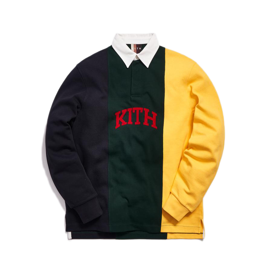 Kith Colorblock Rugby Jersey Forest Green Men's - FW19 - US