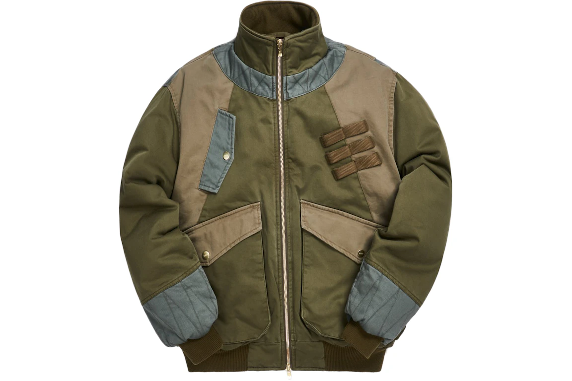 Kith Colorblocked Sateen Bomber Olive
