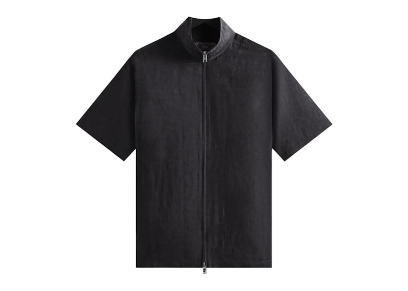 Pre-owned Kith Men's Colton Zip Up Shirt In Black