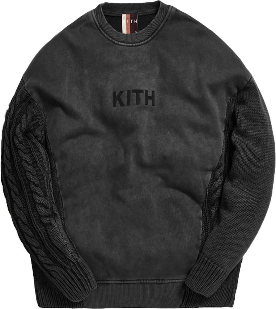 Kith Combo Knit Crewneck Black Men's - FW19 - US