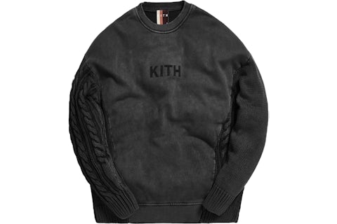 Kith Combo Knit Crewneck Black Men s FW19 US