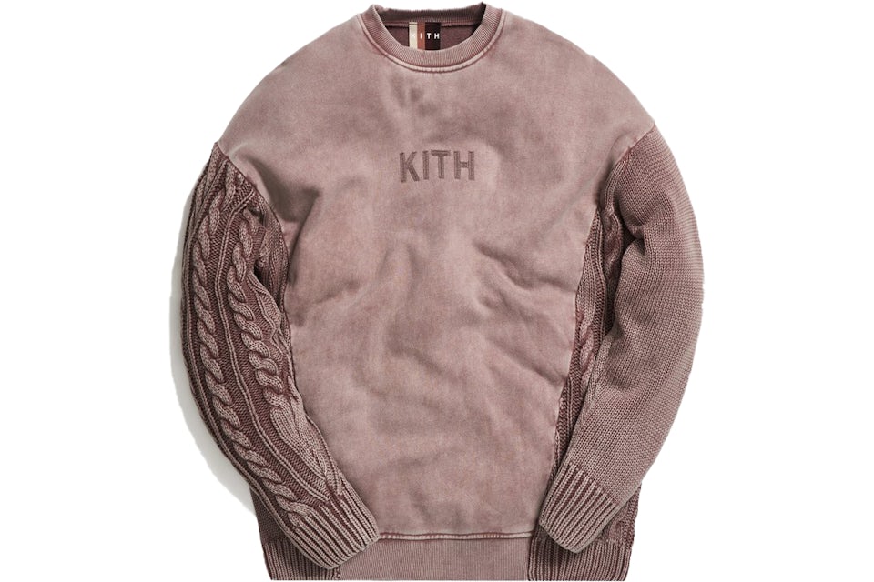Kith Combo Knit Crewneck Cinder / XL