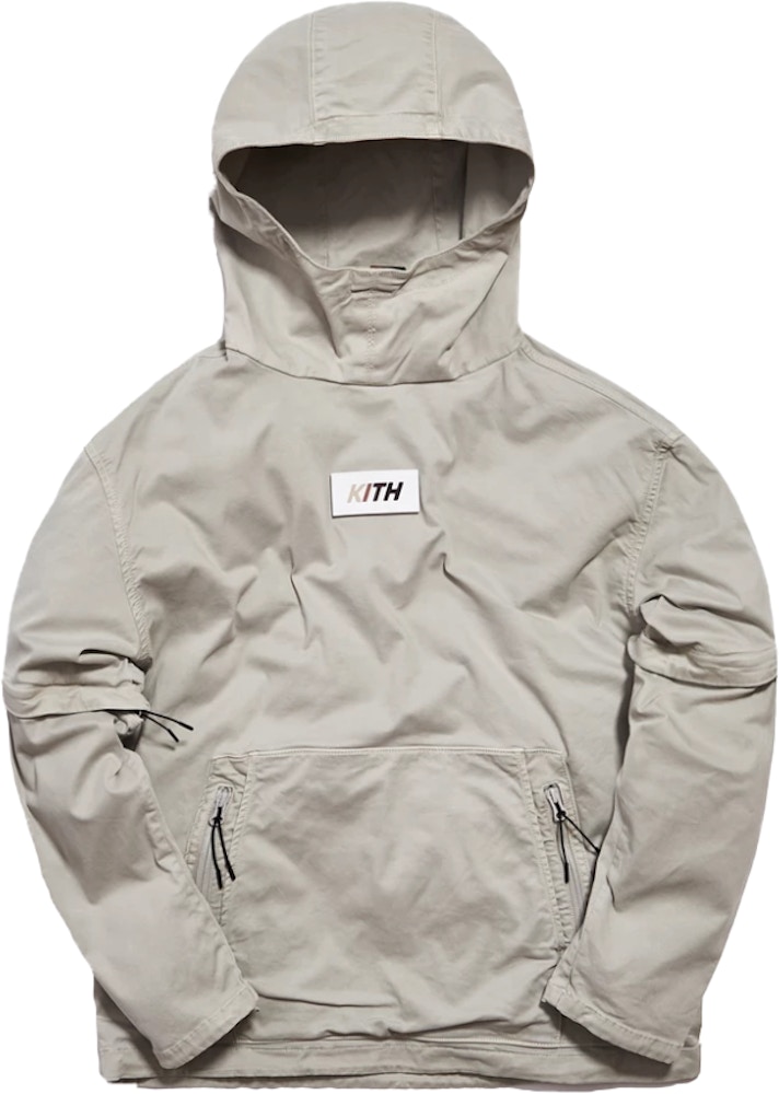 Kith Convertible Double Pocket Hoodie Cement - FW19
