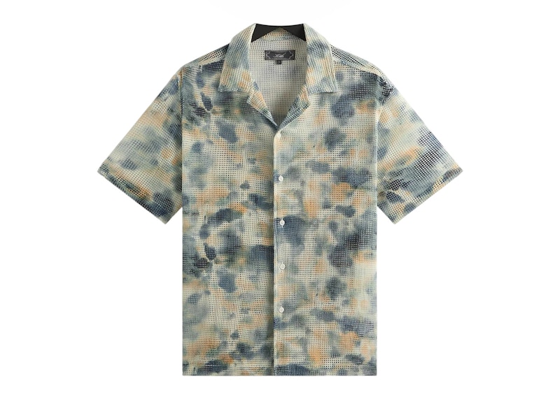 Kith Cotton Mesh Thompson Camp Collar Shirt Cyanotype Men's - SS25