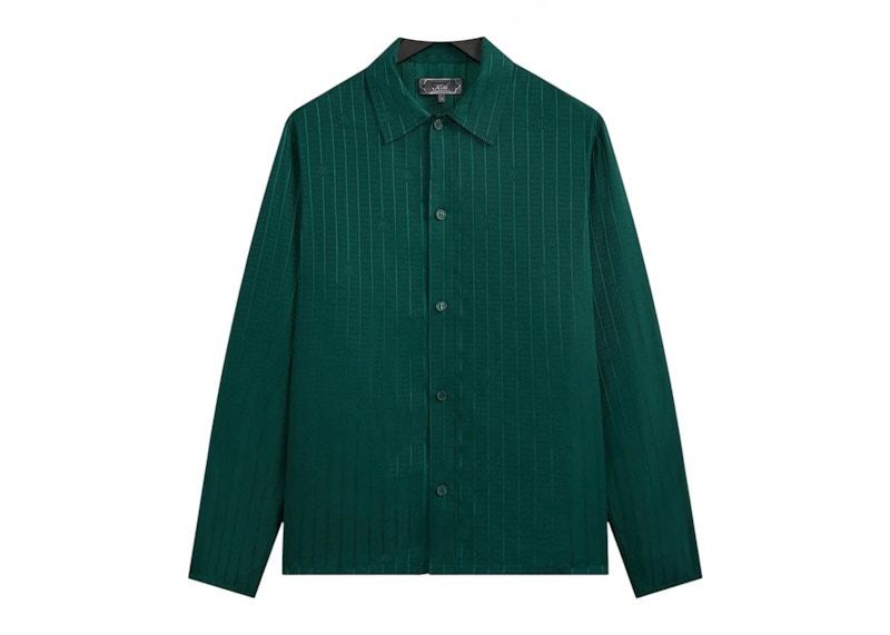 Kith Crest Logo Boxy Collared Overshirt Fairway