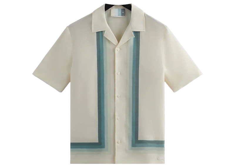 KITH キス 23SS Cupro Linen Thompson Camp Collar Shirt キュプラ リネン トンプソン キャンプ カラー 半袖シャツ クリーム KHM031098