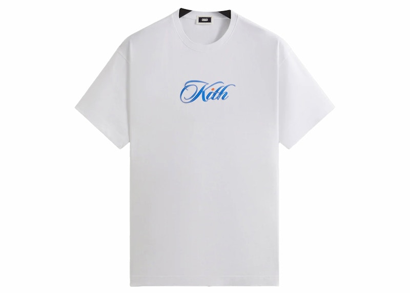 Kith Cursive Logo Tee White Men's - FW23 - US