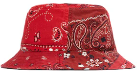 Kith Deconstructed Bandana Bucket Hat Red
