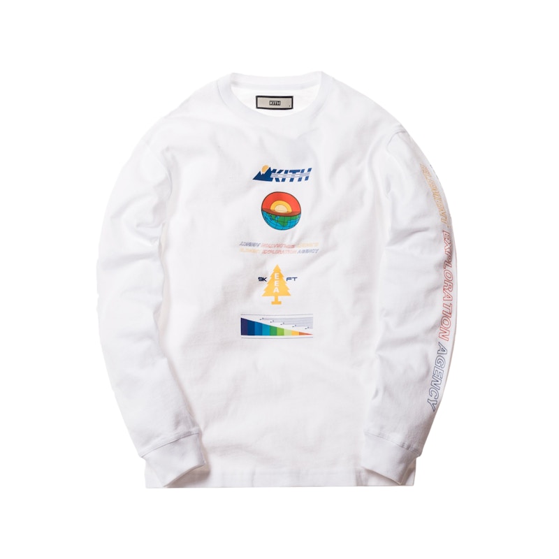 Kith Diagram L/S Tee White Men's - SS18 - US