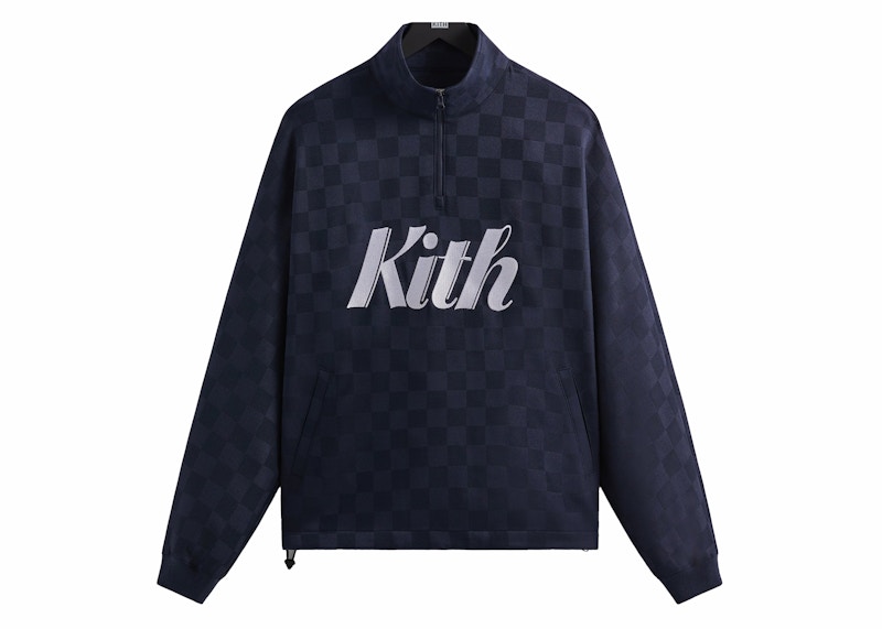 Kith Double Knit Davis Quarter Zip Pullover Nocturnal Men's - SS24 - GB