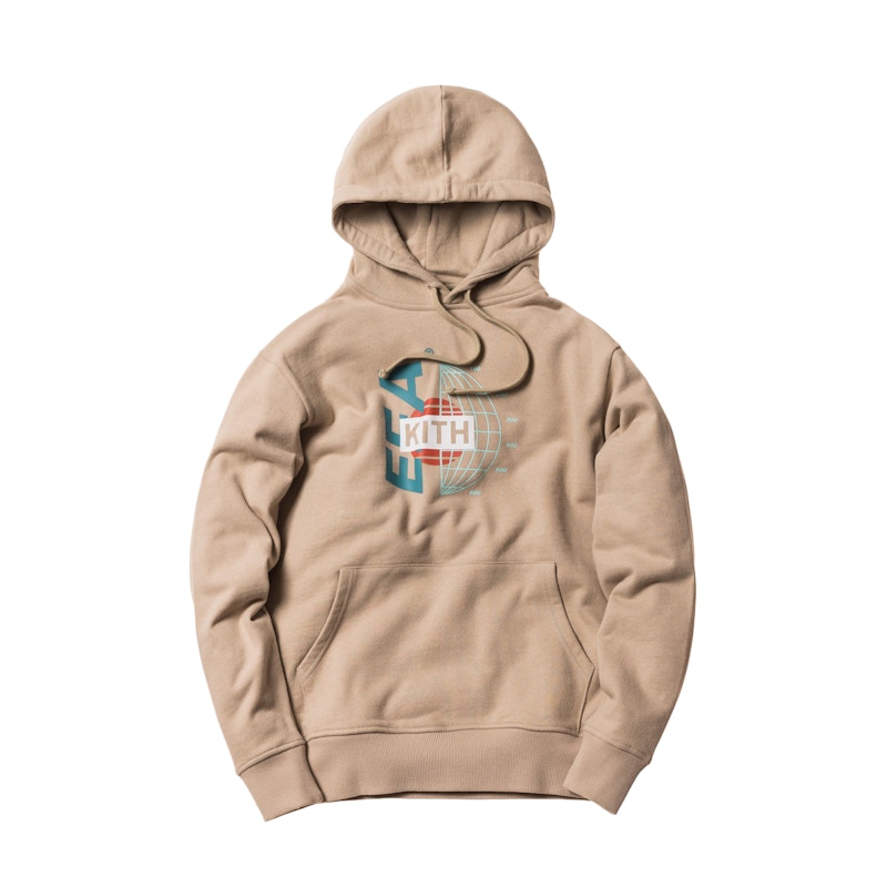 Kith EEA Globe Logo Hoodie Sand Men's - SS18 - GB