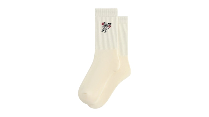 Kith Embroidered Rose Crew Socks Silk