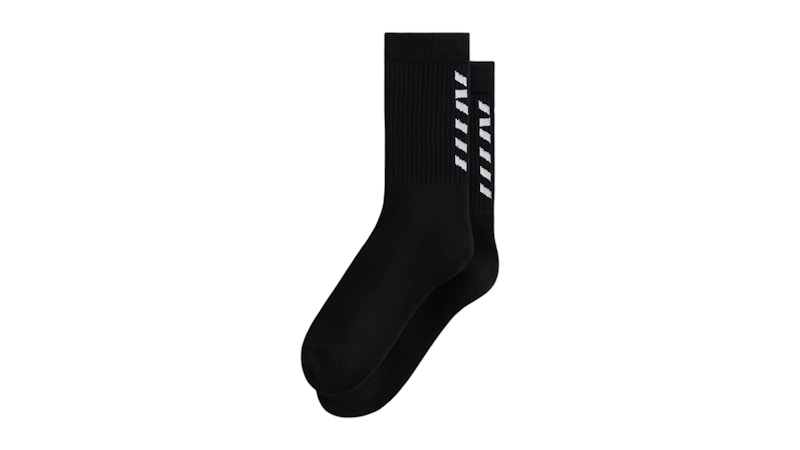 Kith Fast Logo Cotton Crew Socks Black