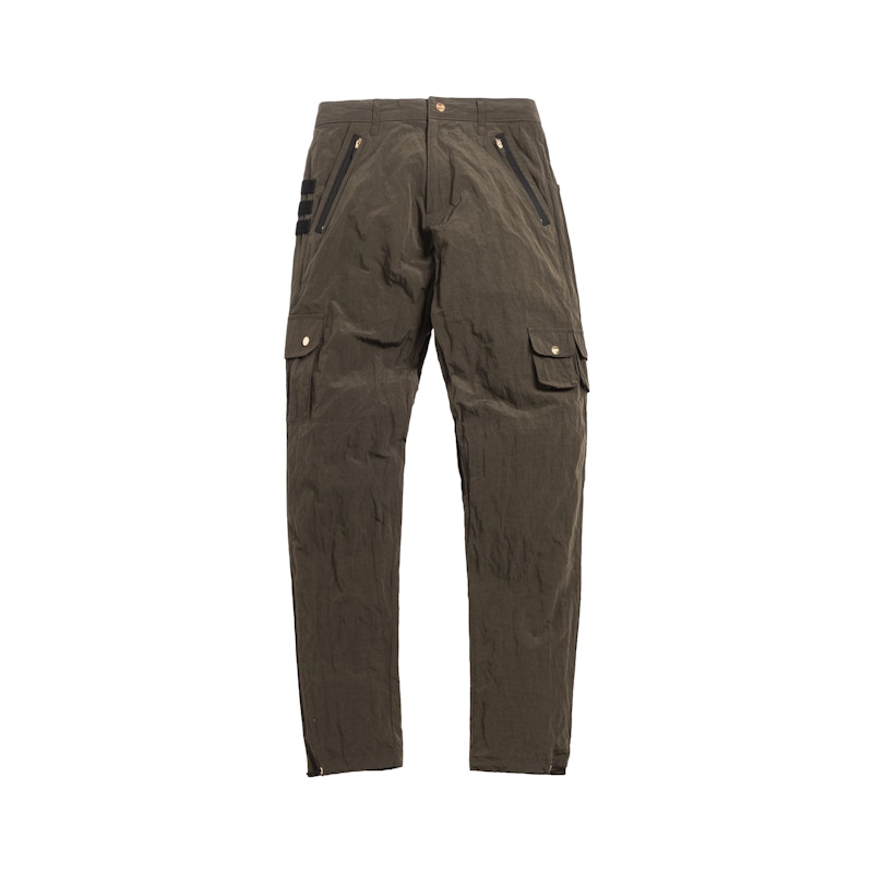 Pre-owned Kith Men's Field 2.0 Crinkle Nylon Pant In Black Olive