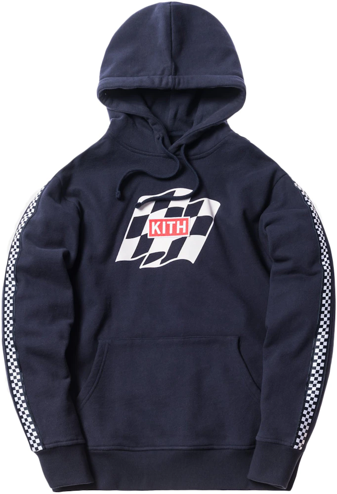 Kith Flag Wave Hoodie Navy Men's - SS18 - US