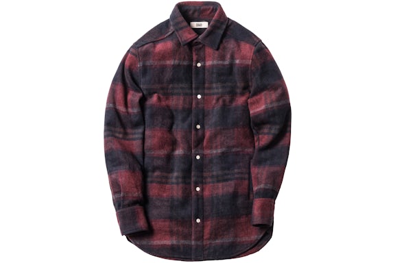 Kith Flannel Ginza Workshirt Overdyed Red