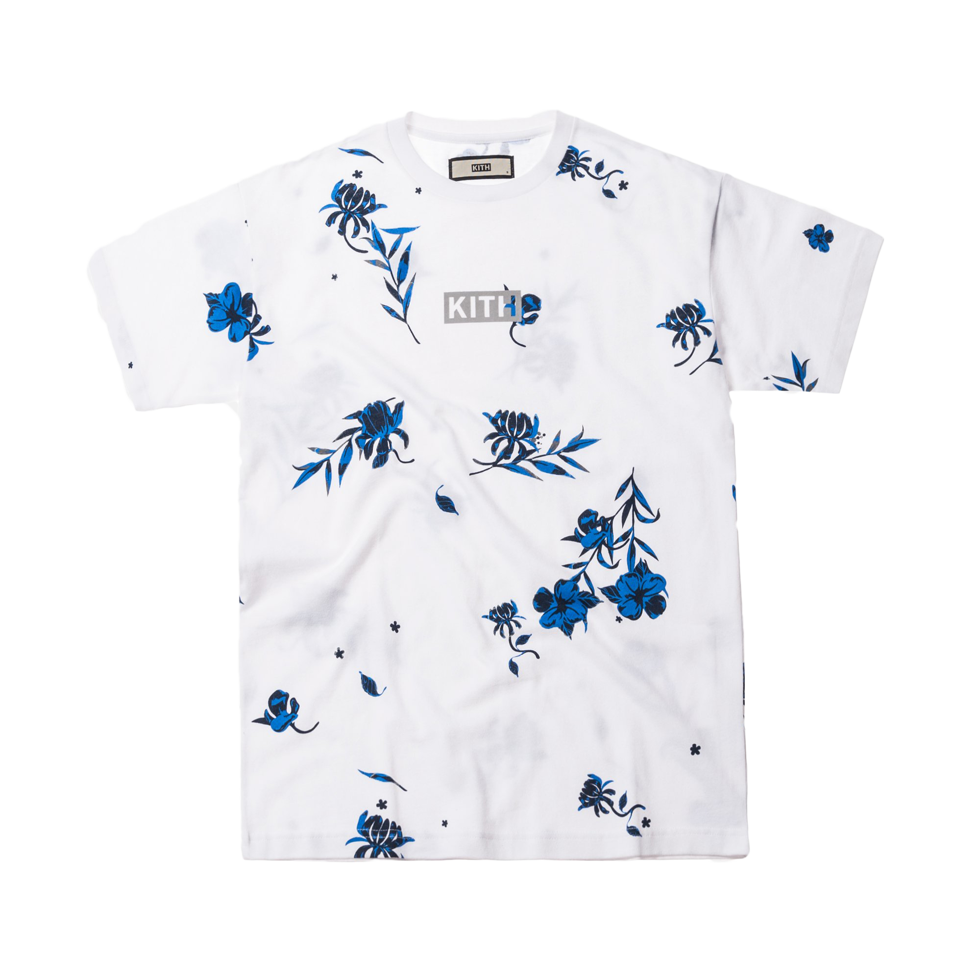 Kith Floral Classic Logo Tee Blue Hombre - SS18 - US