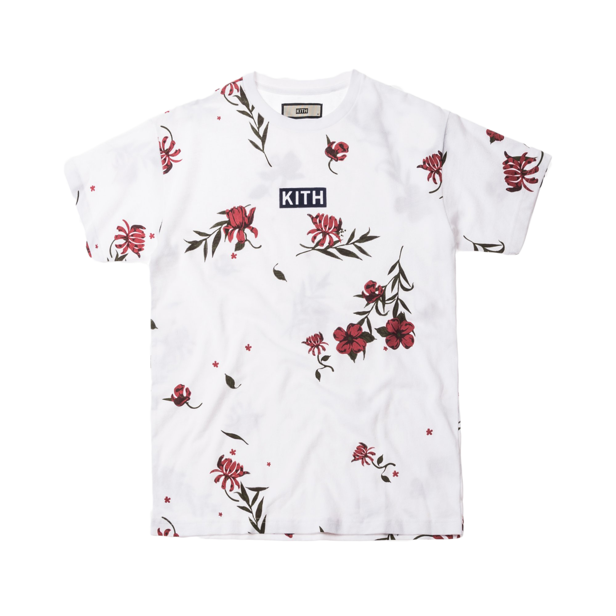 Kith Floral Classic Logo Tee White - SS18 Men's - US