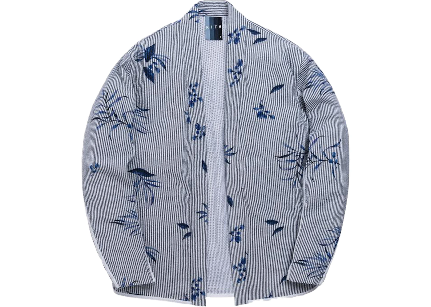 Kith Floral Print Seersucker Kimono Jacket Blue Men's - SS19 - US Kith Floral Print Seersucker Kimono Jacket Blue Men's - SS19 - US