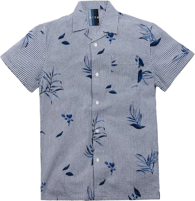 Kith Floral Seersucker Camp Shirt Blue メンズ - SS19 - JP
