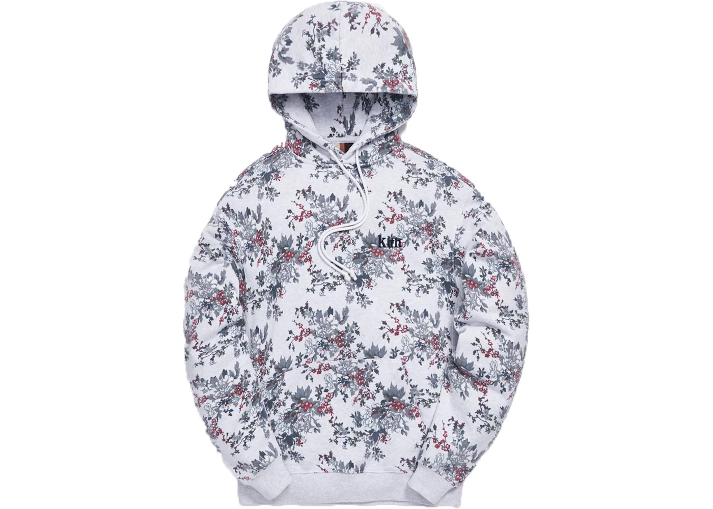 Kith Floral Williams III Hoodie Light Heather Grey Men's - FW19 - US