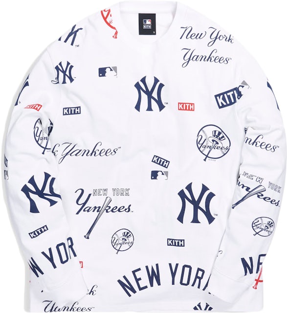 Kith for Major League Baseball New York Yankees All Over L/S Tee White