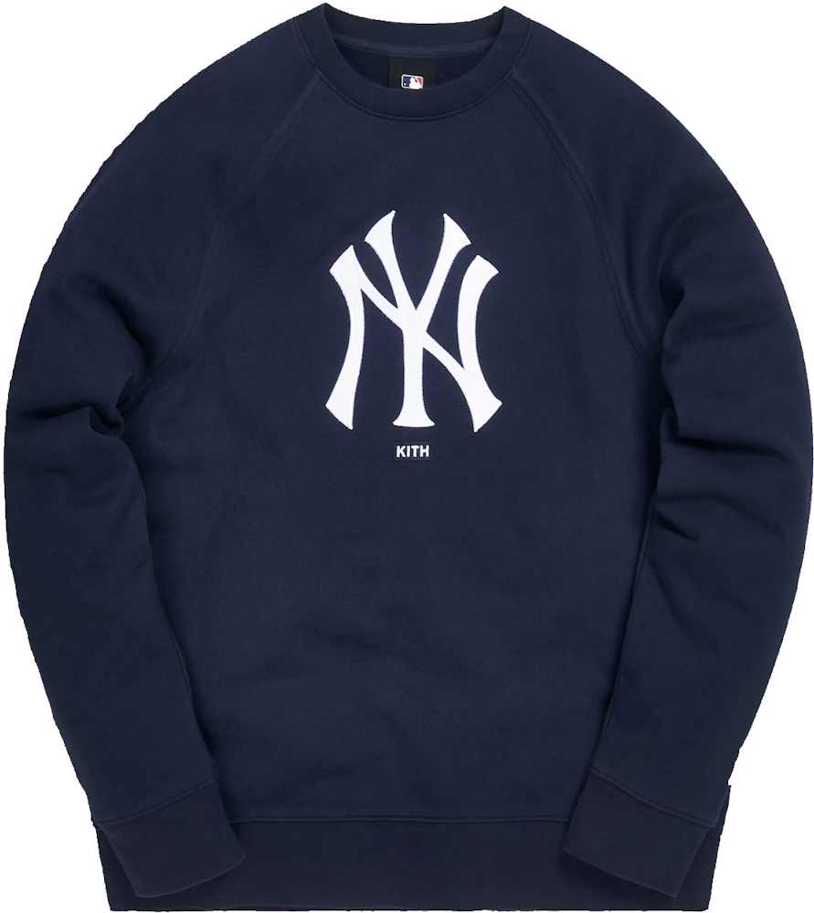 New Era Mlb Team Logo Crew Neck New York Yankees Sweatshirt black