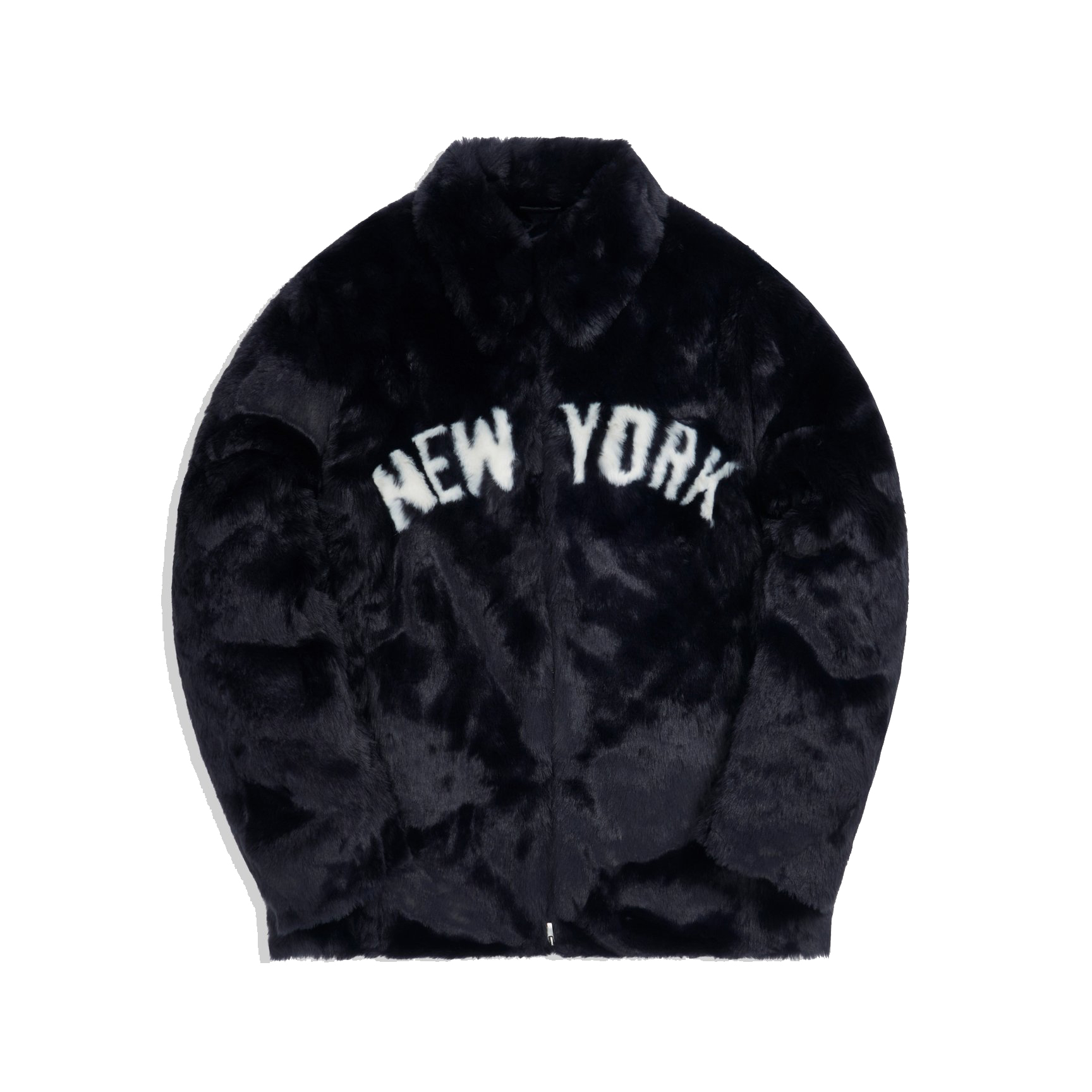 Kith For Major League Baseball New York Yankees Faux Fur Coaches Jacket Navy