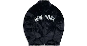 Kith For Major League Baseball New York Yankees Faux Fur Coaches Jacket Navy