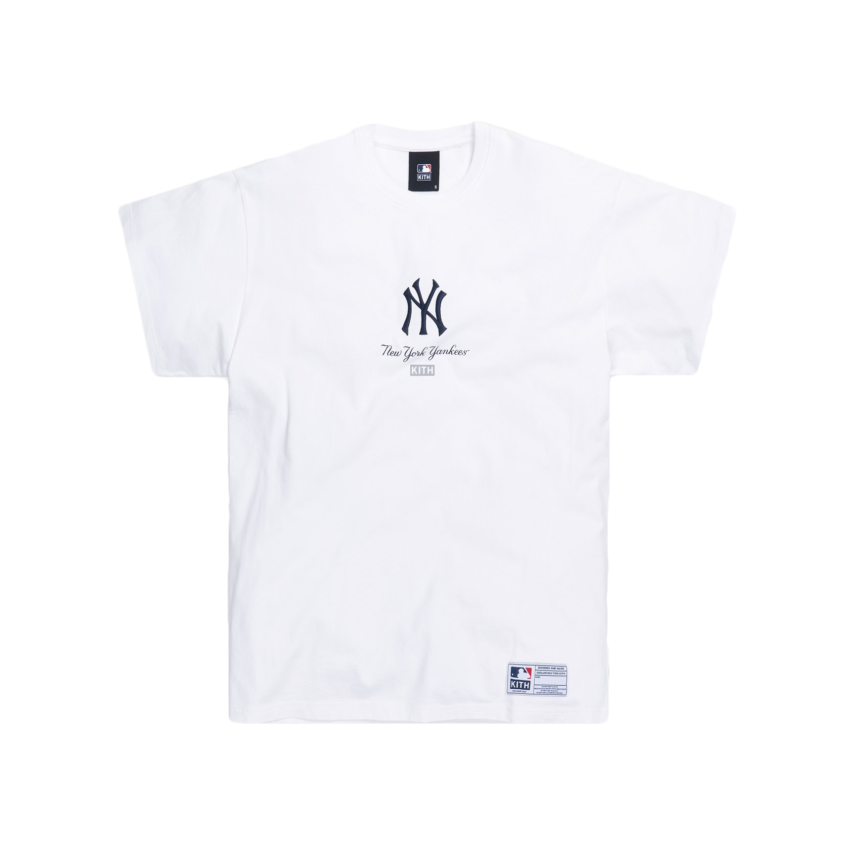 Kith For Major League Baseball New York Yankees Icon Script Box Tee White  Men's - FW20 - US