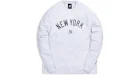 Kith for major league baseball new york yankees striped hoodie white Clearance